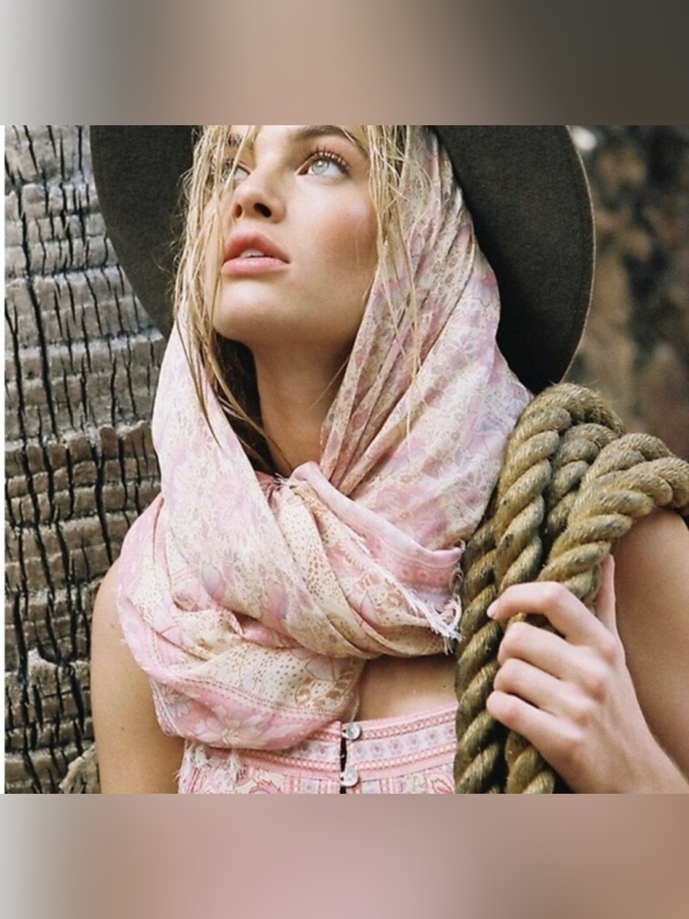 Spell Poinciana Travel Scarf in Pink OS